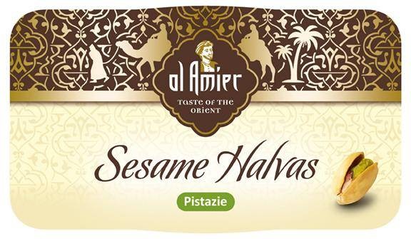 Sesam Halva Riegel mit Pistazie, Al Amier, 100g.