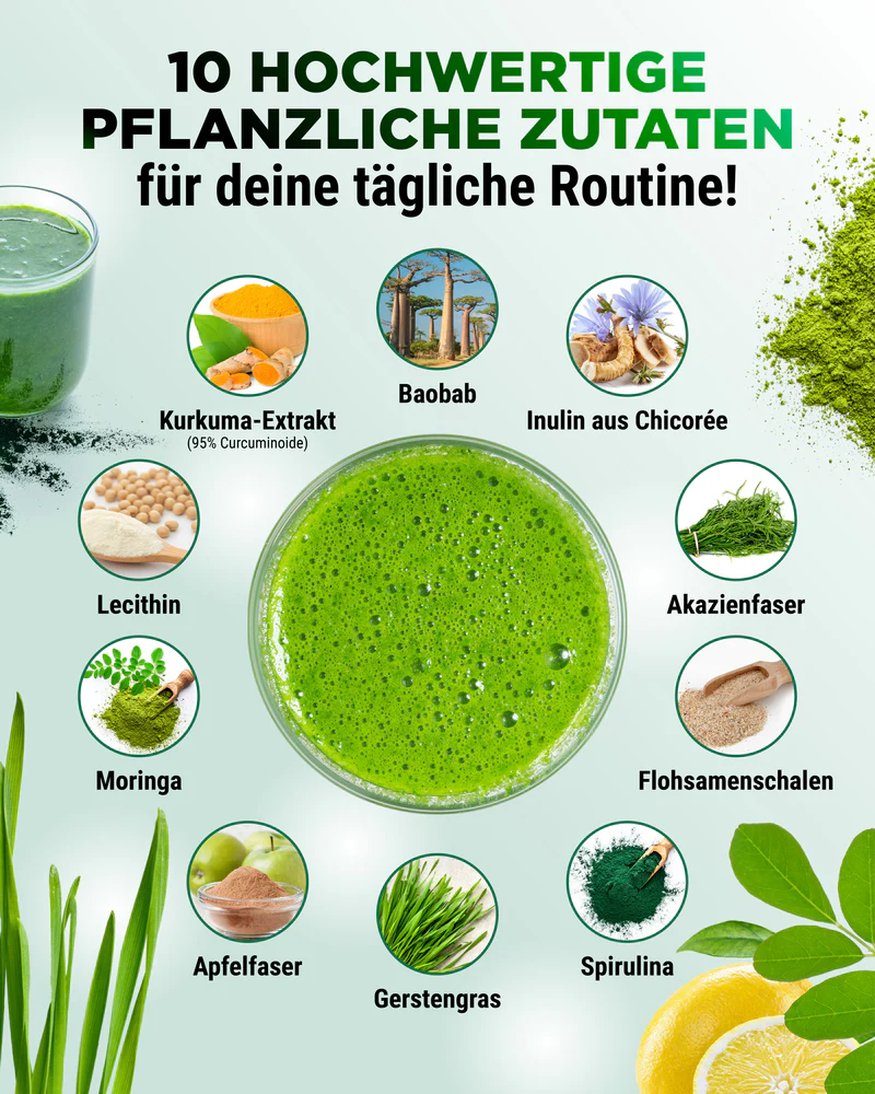 Daily Greens & Fibers - Zitrone, 600g., Vit4ever