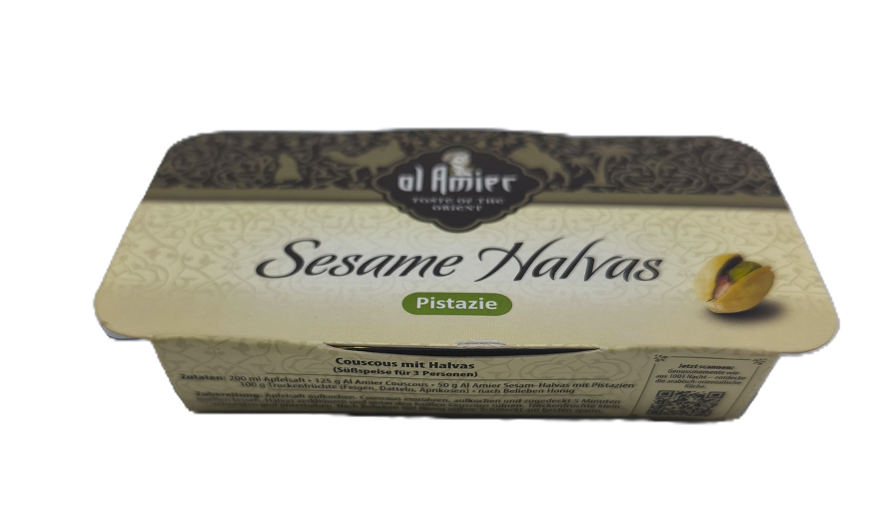 Sesam Halva Riegel mit Pistazie, Al Amier, 100g.