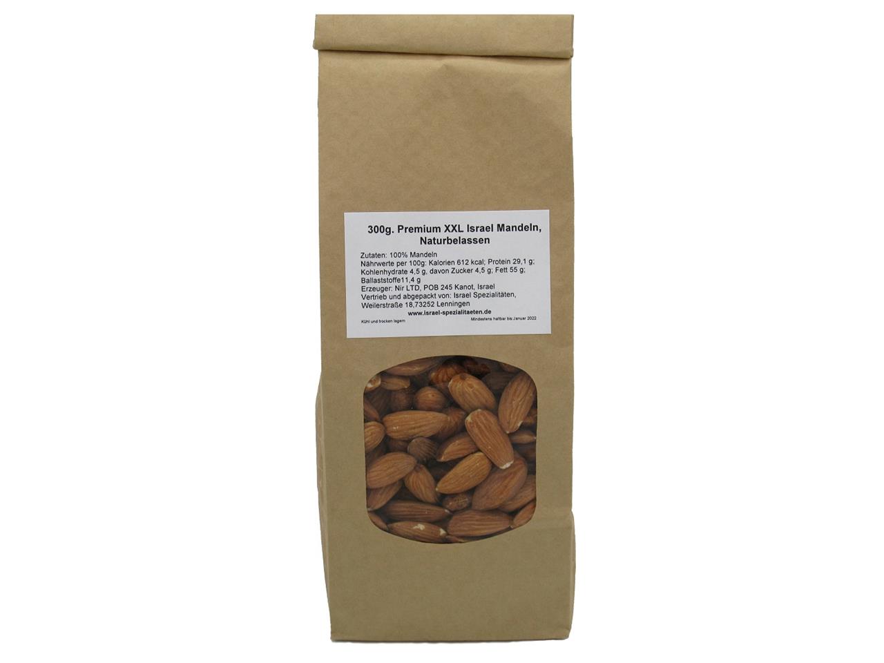 300g. Premium Israel Mandeln, Naturbelassen